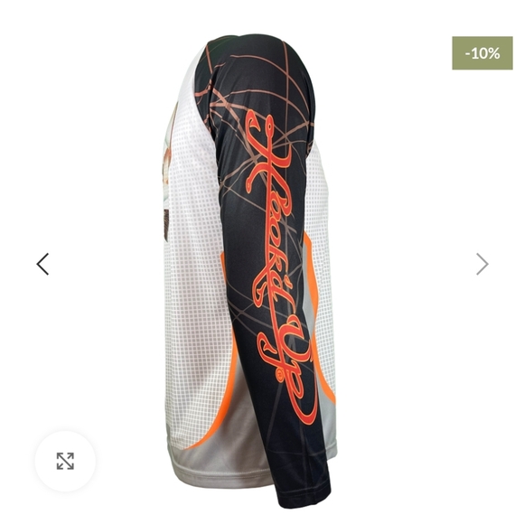 NEW Hook'd Up Outdoor Performance Gear Hooked Redfish Jersey Fishing Shirt Sea L - Picture 4 of 5